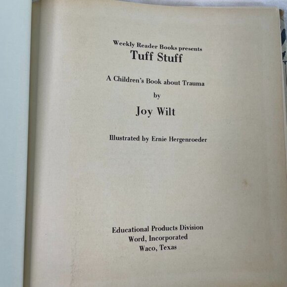 Vintage Childrens Book about Trauma Tuff Stuff u 1980 Joy Wilt Ready Set Grow Se - Picture 5 of 10